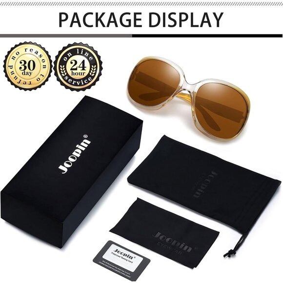 Women\'s Champagne/Brown Trendy Polarized Driving Sun Glasses UV Protective main image 5